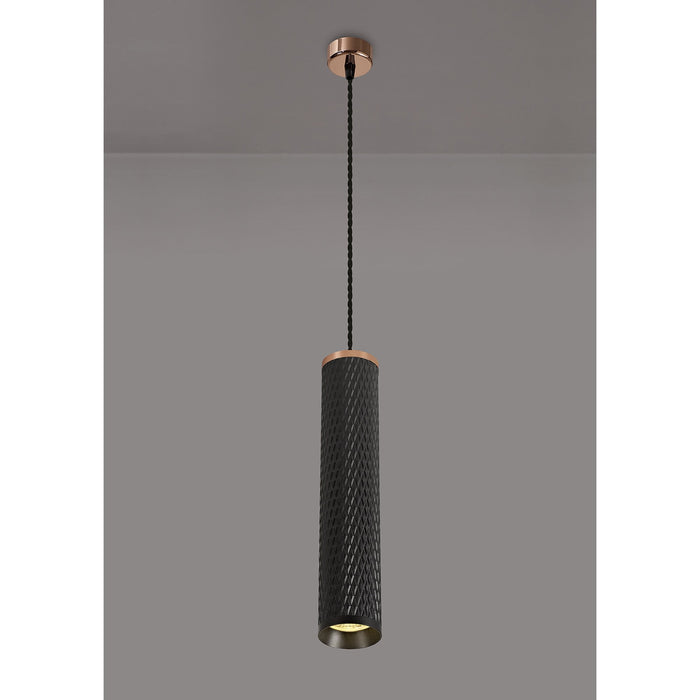 Nelson Lighting NLK02089 Silence 1 Light 20cm Pendant Light Rose Gold