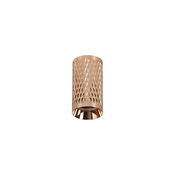 Nelson Lighting NLK02099 Silence 1 Light 30cm Pendant Light Rose Gold/Sand Black