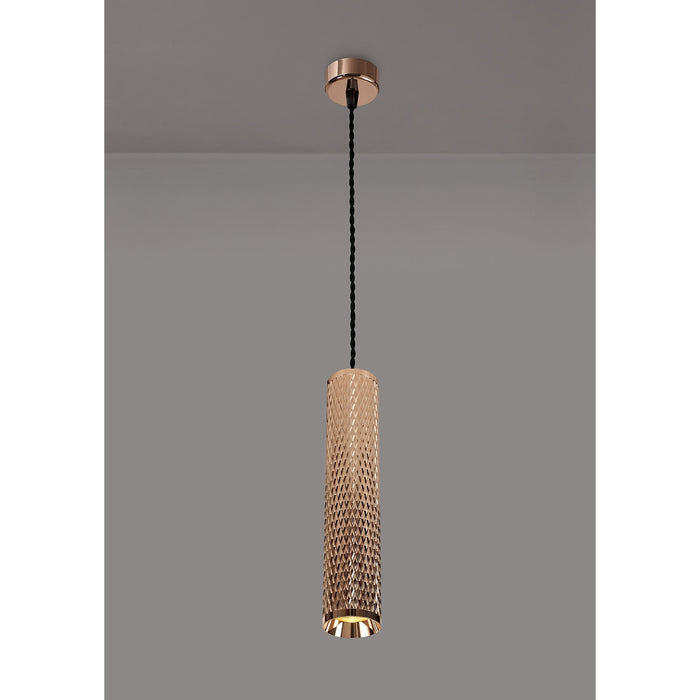 Nelson Lighting NLK02119 Silence 1 Light 11cm Pendant Light Rose Gold