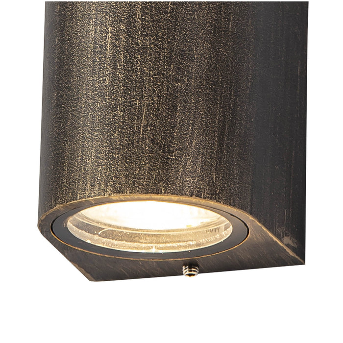 Nelson Lighting NL72229 Stella Outdoor Curved Wall Lamp 2 Light Black/Gold