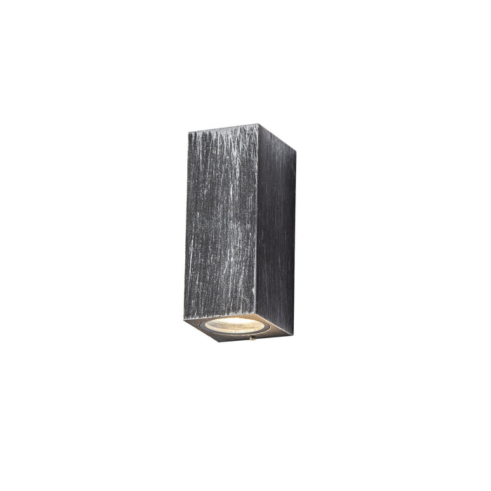 Nelson Lighting NL72249 Stella Outdoor Rectangle Wall Lamp 2 Light Black/Silver