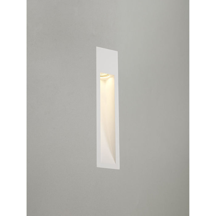 Nelson Lighting NL71739 Sucro Large Recessed Wall Lamp 1 Light White Paintable Gypsum