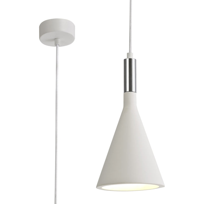 Nelson Lighting NL71769 Sucro Pendant 1 Light White Paintable Gypsum