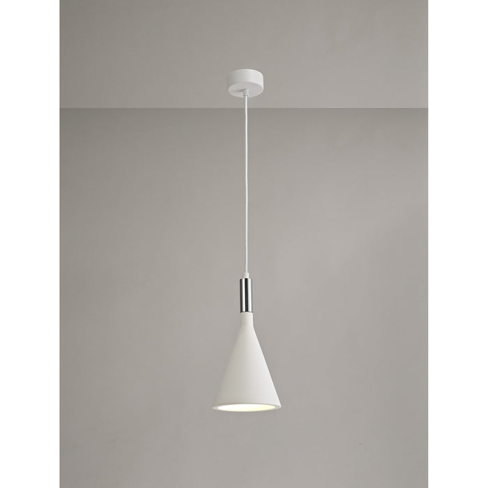 Nelson Lighting NL71769 Sucro Pendant 1 Light White Paintable Gypsum