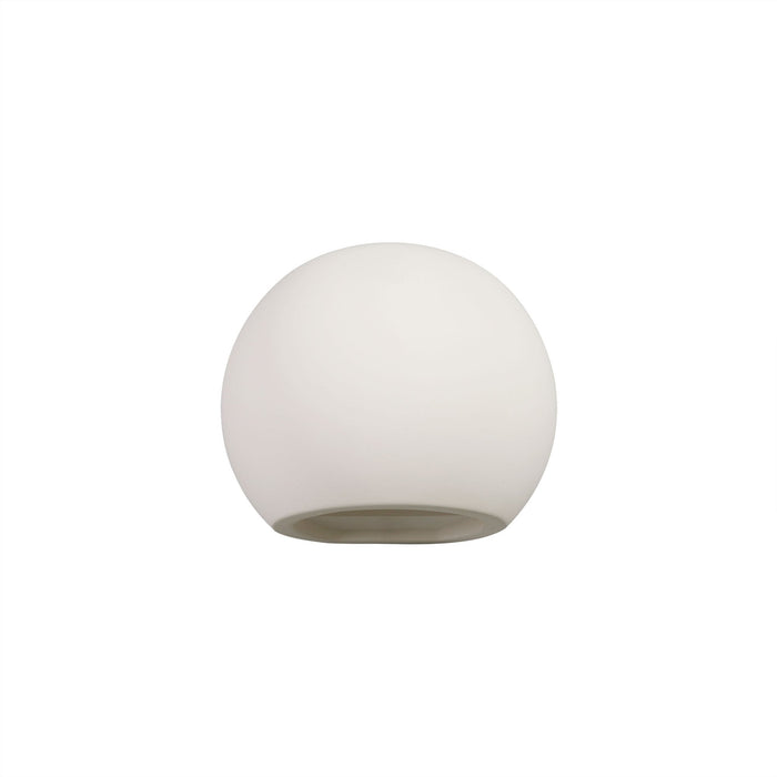 Nelson Lighting NL77149 Sucro Round Ball Up & Down Wall Lamp 1 Light White Paintable Gypsum