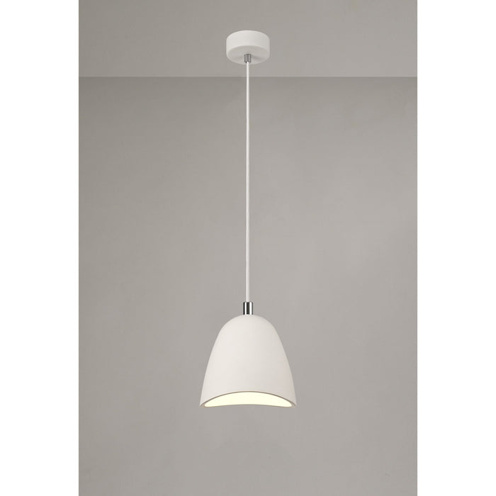 Nelson Lighting NL77159 Sucro Medium Pendant 1 Light White Paintable Gypsum