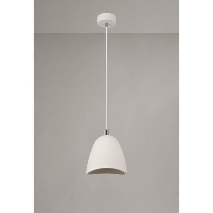 Nelson Lighting NL77159 Sucro Medium Pendant 1 Light White Paintable Gypsum