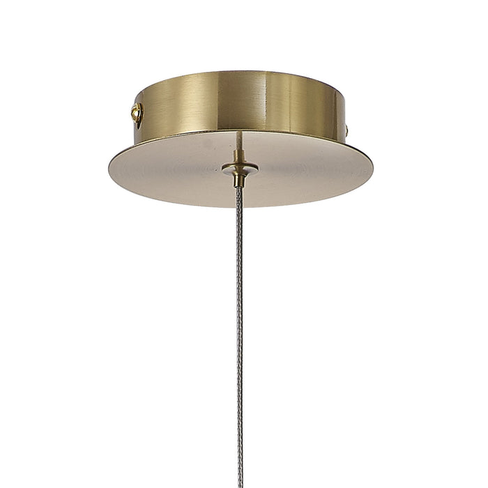 Nelson Lighting NL81929 Taki Pendant 1 Light Brass/Polished Chrome & Cognac Glass