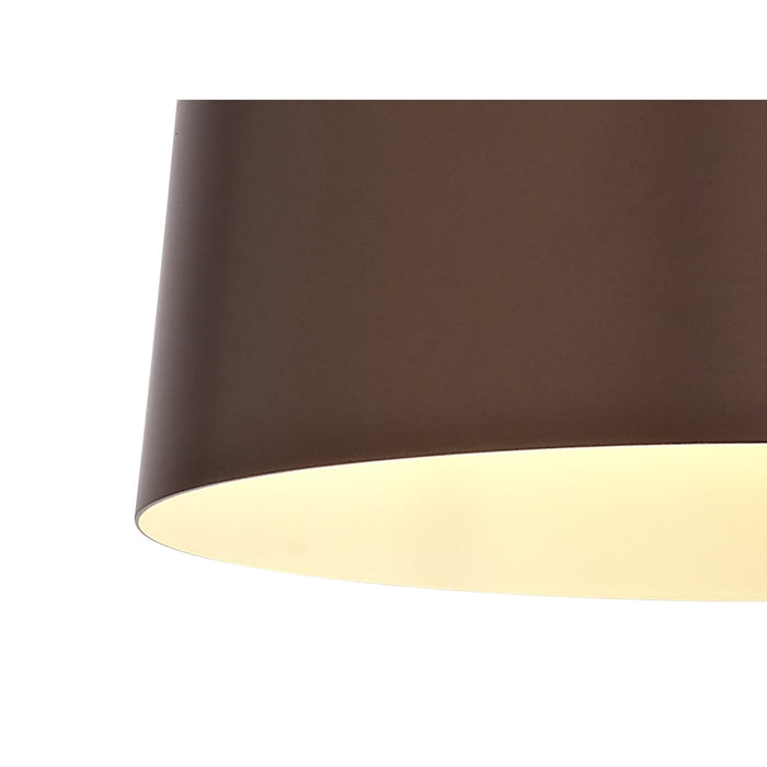 Nelson Lighting NL76019 Timmy Single Pendant 1 Light Adjustable Gloss Coffee