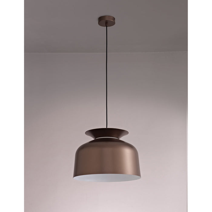 Nelson Lighting NL76019 Timmy Single Pendant 1 Light Adjustable Gloss Coffee