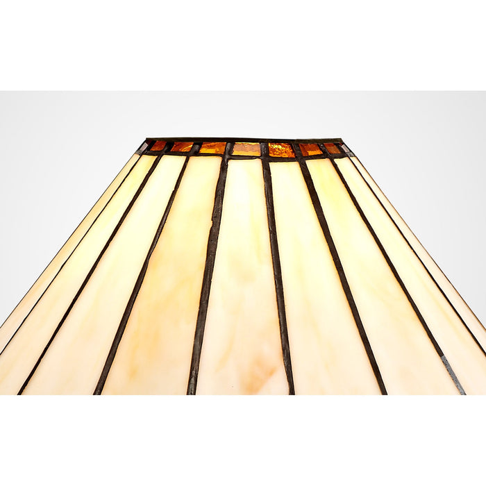 Nelson Lighting NL72439 Umbrian Tiffany 30cm Non-electric Shade Amber/Cream/Crystal