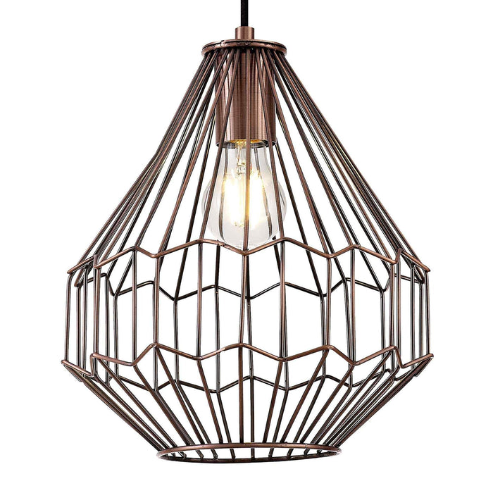 Nelson Lighting NL71339 Valerie Small Pendant 1 Light Antique Copper