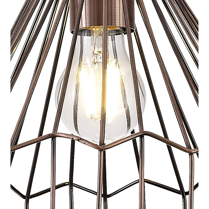 Nelson Lighting NL71339 Valerie Small Pendant 1 Light Antique Copper