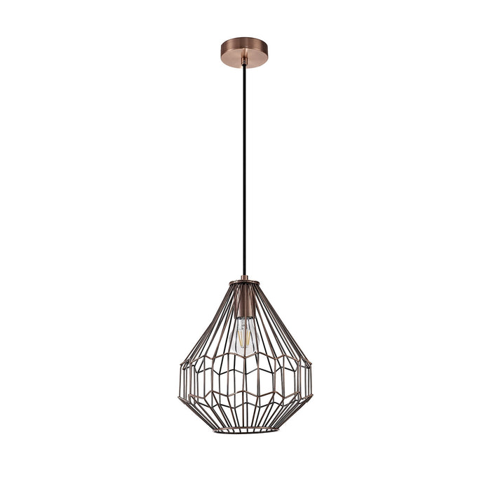 Nelson Lighting NL71339 Valerie Small Pendant 1 Light Antique Copper