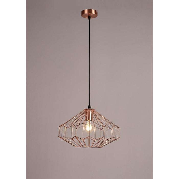 Nelson Lighting NL71349 Valerie Medium Pendant 1 Light Antique Copper