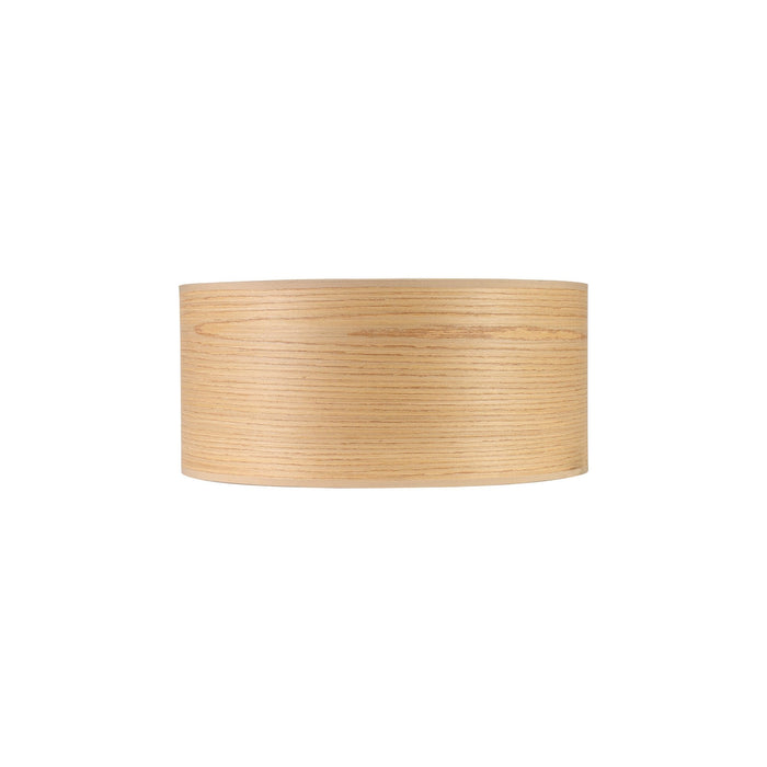 Nelson Lighting NL76909 Vivi Round 395x 180mm Wood Effect Shade Light Oak/White Laminate