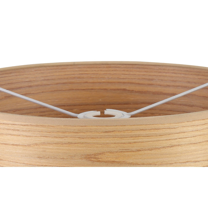 Nelson Lighting NL76909 Vivi Round 395x 180mm Wood Effect Shade Light Oak/White Laminate