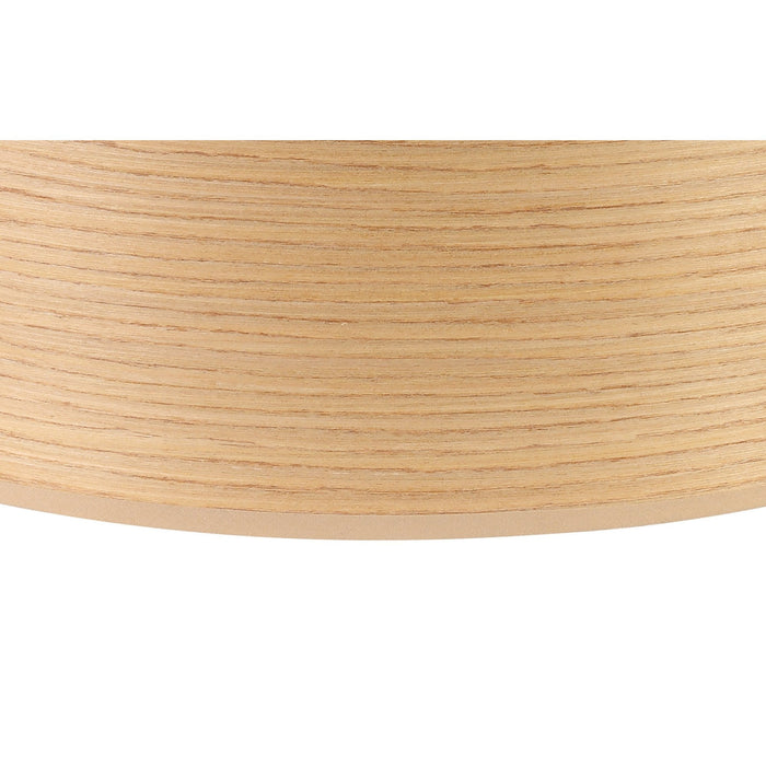 Nelson Lighting NL76909 Vivi Round 395x 180mm Wood Effect Shade Light Oak/White Laminate