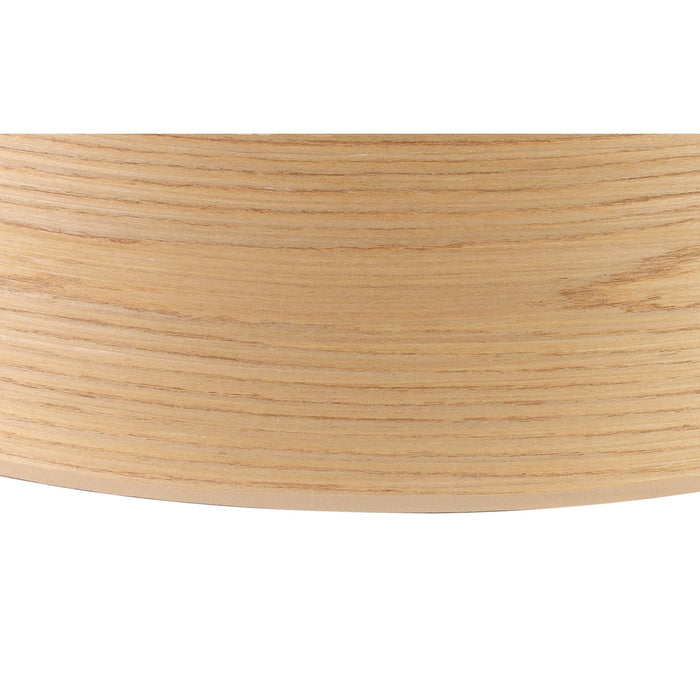 Nelson Lighting NL76919 Vivi Round 600x 210mm Wood Effect Shade Light Oak/White Laminate