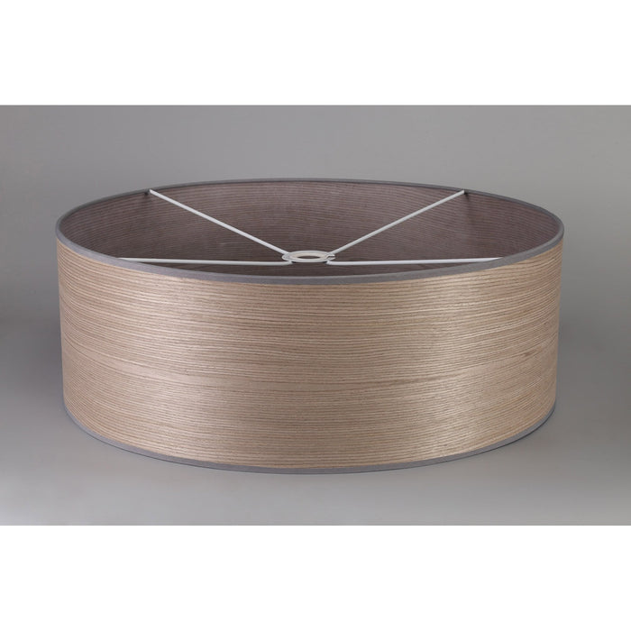 Nelson Lighting NL76939 Vivi Round 600x 210mm Wood Effect Shade Grey Oak/White Laminate