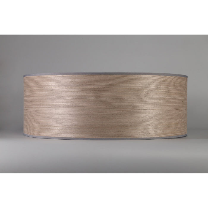 Nelson Lighting NL76939 Vivi Round 600x 210mm Wood Effect Shade Grey Oak/White Laminate