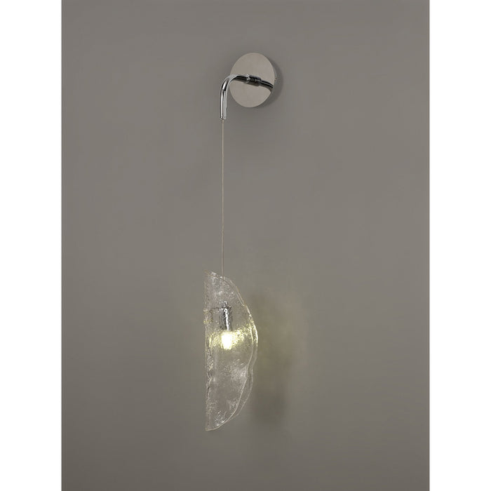 Nelson Lighting NL81939 Wish Wall Light 1 Light Polished Chrome/Clear Glass