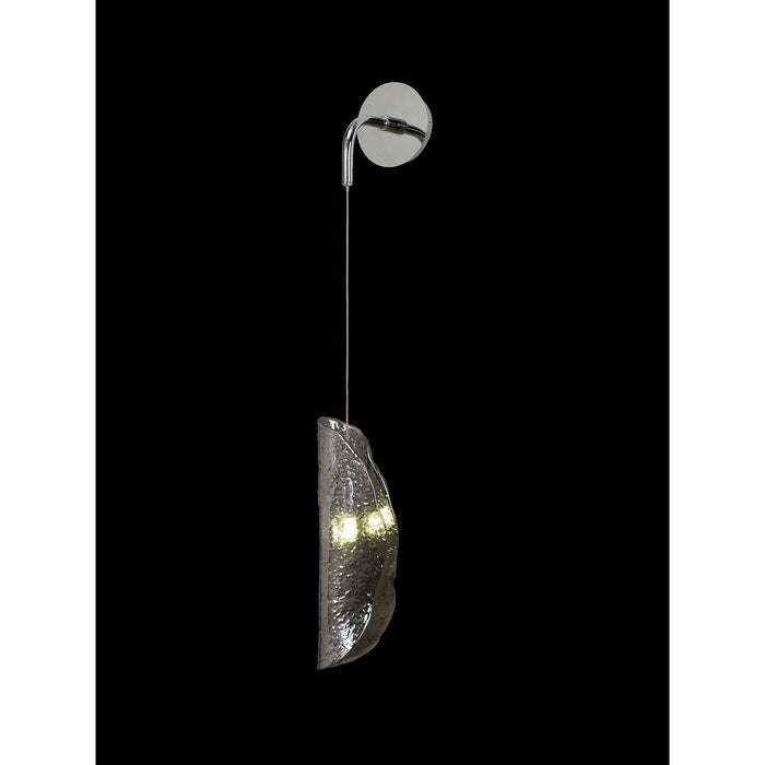 Nelson Lighting NL81959 Wish Wall Light 1 Light Polished Chrome/Smoked Glass