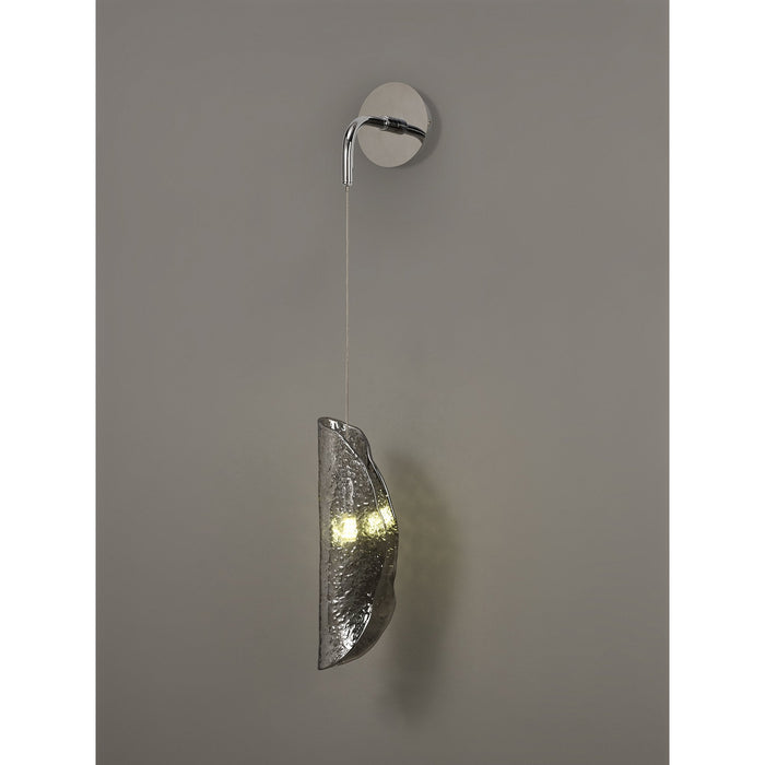 Nelson Lighting NL81959 Wish Wall Light 1 Light Polished Chrome/Smoked Glass