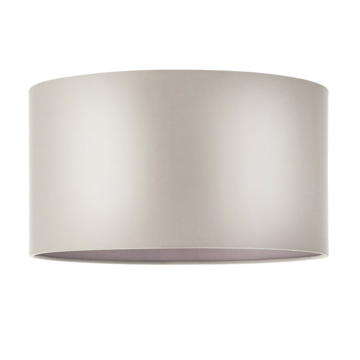 Nelson Lighting NL940024 1 Light Shade Mink Satin Fabric & Matt Antique Brass Plate