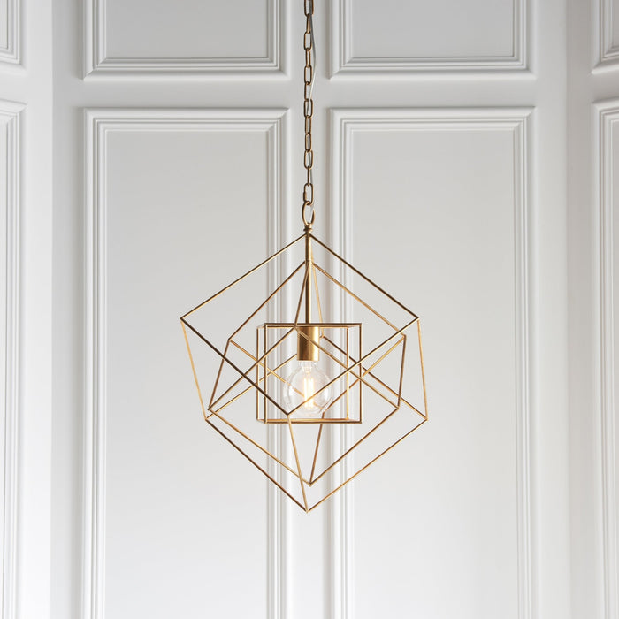 Nelson Lighting NL940032 1 Light Pendant Antique Gold Leaf