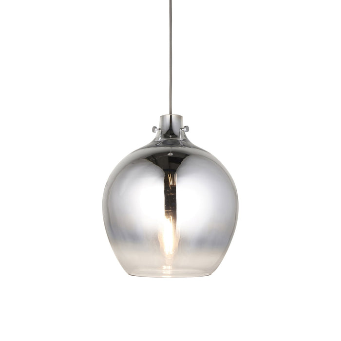 Nelson Lighting NL946442 1 Light Pendant Chrome Ombre Glass & Chrome Plate