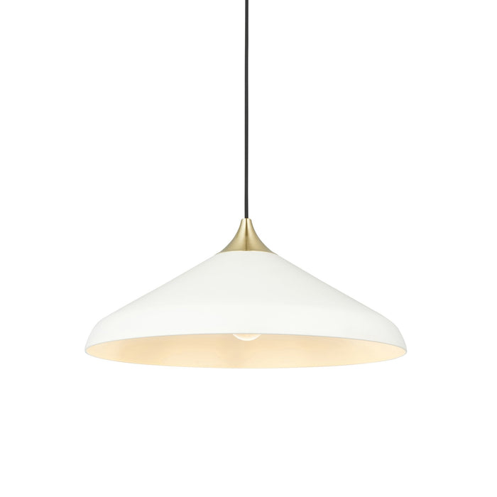 Nelson Lighting NL946561 1 Light Pendant Warm White & Brushed Brass Plate