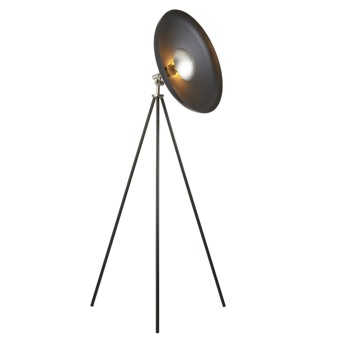 Nelson Lighting NL946562 1 Light Floor Lamp Matt Black & Matt Nickel Plate