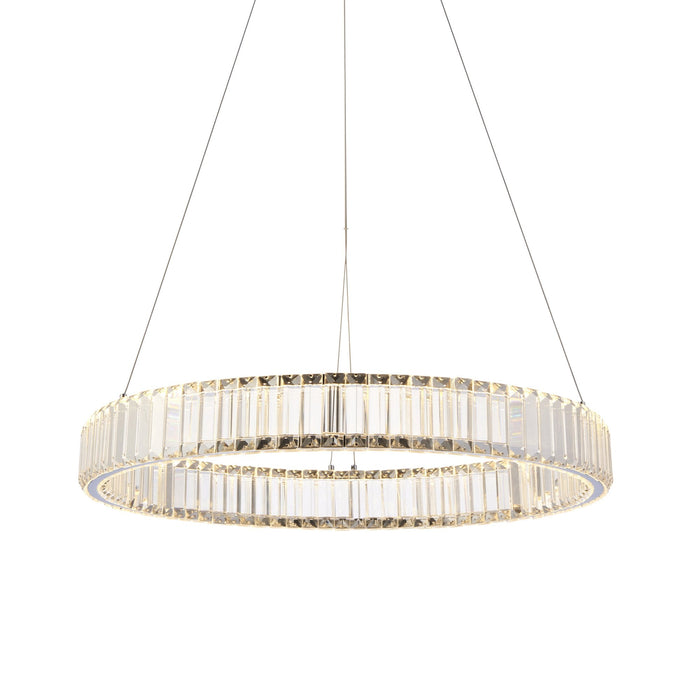 Nelson Lighting NL1402255 1 Light LED Pendant Chrome Plate & Clear Crystal