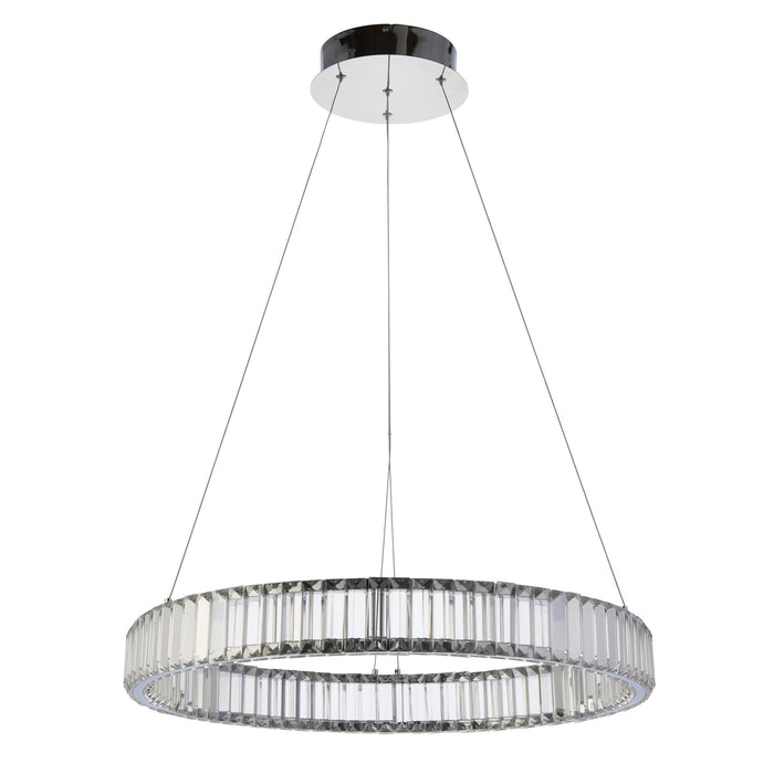 Nelson Lighting NL1402255 1 Light LED Pendant Chrome Plate & Clear Crystal