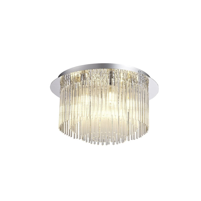 Nelson Lighting NL70599 Annie Bathroom Ceiling 6 Light Polished Chrome/Clear Glass