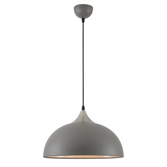 Nelson Lighting NL70079 Ava Pendant Sand Grey/Satin Nickel