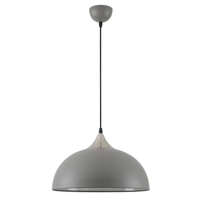 Nelson Lighting NL70079 Ava Pendant Sand Grey/Satin Nickel