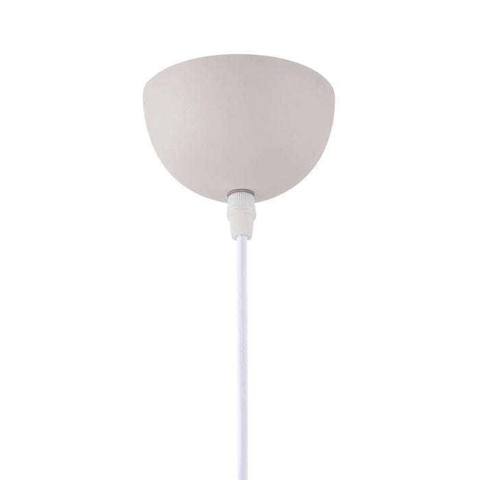 Nelson Lighting NL70109 Ava Pendant Sand White/Satin Nickel