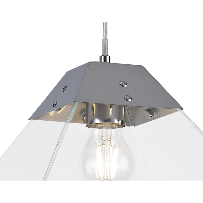 Nelson Lighting NL71099 Bella Pendant Large 1 Light Polished Chrome