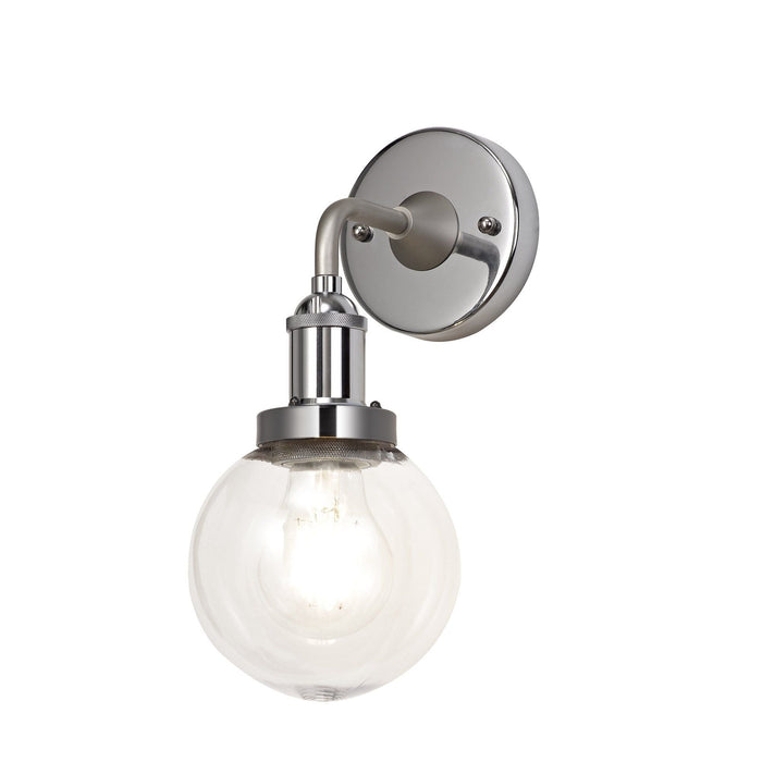 Nelson Lighting NL78529 Julia Outdoor Wall Lamp 1 Light Titanium Silver/Polished Chrome