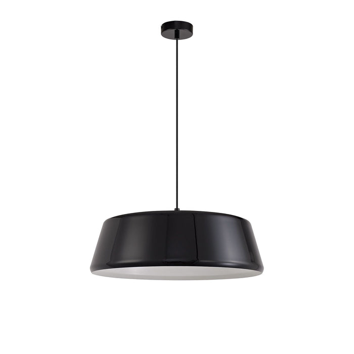 Nelson Lighting NL75979 Kedra Single Large Pendant 1 Light Adjustable Gloss Black/Gloss White