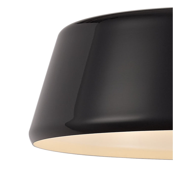 Nelson Lighting NL75979 Kedra Single Large Pendant 1 Light Adjustable Gloss Black/Gloss White