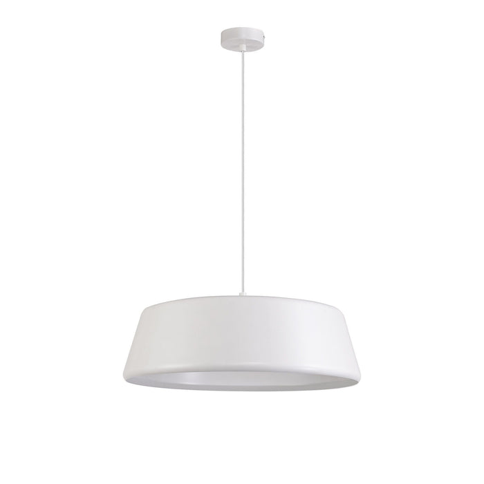 Nelson Lighting NL75989 Kedra Single Large Pendant 1 Light Adjustable Gloss White/Gloss White