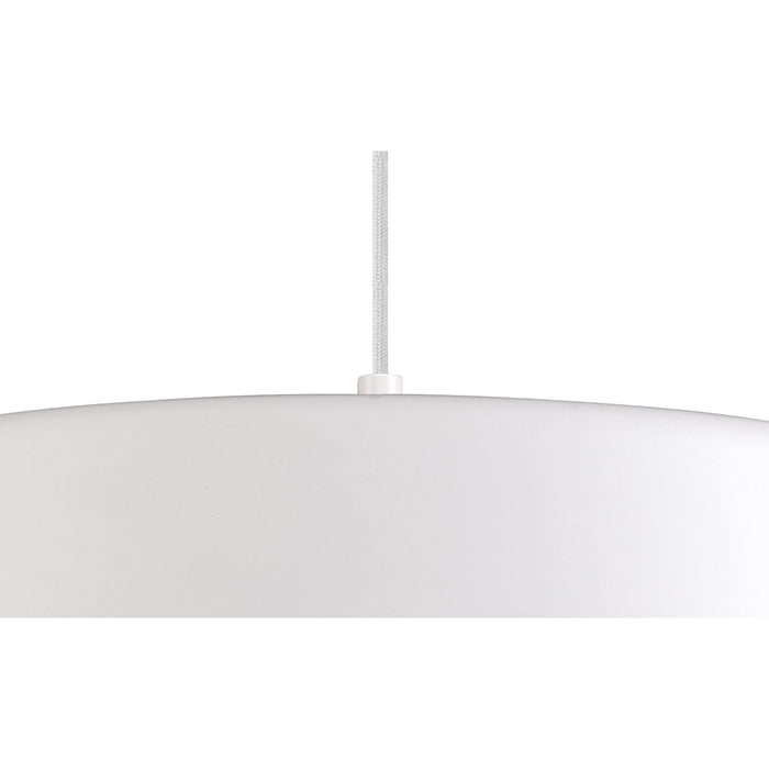 Nelson Lighting NL75989 Kedra Single Large Pendant 1 Light Adjustable Gloss White/Gloss White