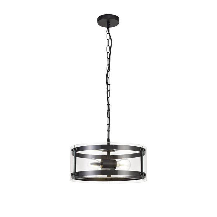 Nelson Lighting NL71009 Prince Pendant 2 Light Polished Chrome