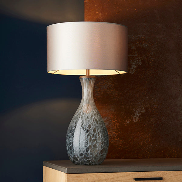 Nelson Lighting NL941200 1 Light Table Lamp Artisan Glass & Brushed Bronze Plate Base Only