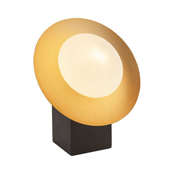 Nelson Lighting NL942038 1 Light Table Lamp Gold & Dark Bronze Finish With Opal Glass