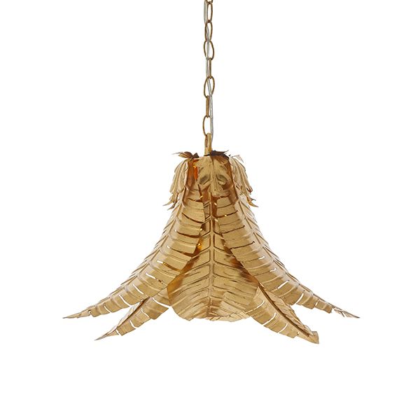 Nelson Lighting NL943875 1 Light Pendant Distressed Gold Finish